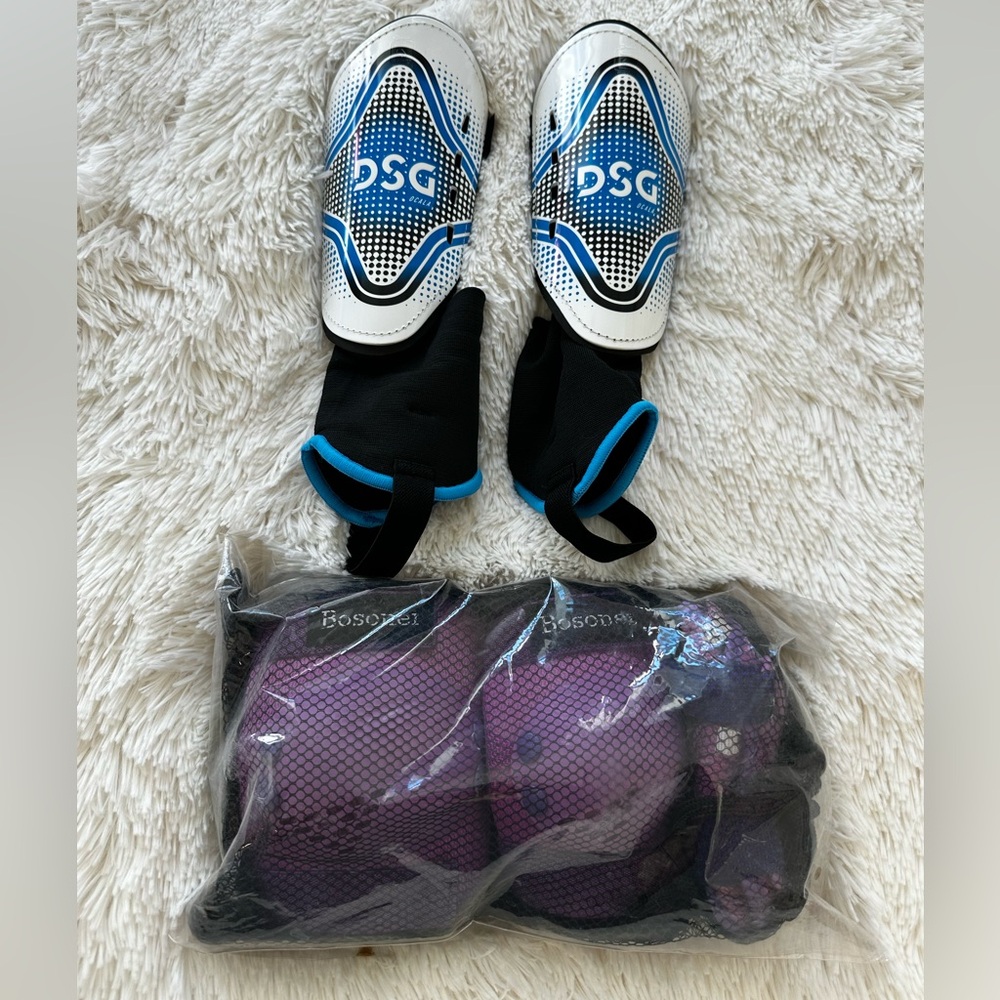 Bosoner Girls Knee Elbow Bike Pad Set DSG Youth Boys Ocala Soccer Shin Guard Set